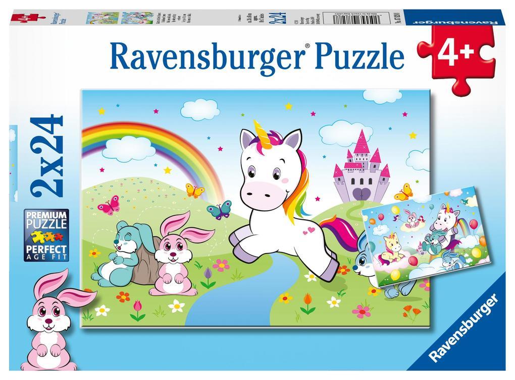 Märchenhaftes Einhorn - Puzzle mit 2X24 Teilen