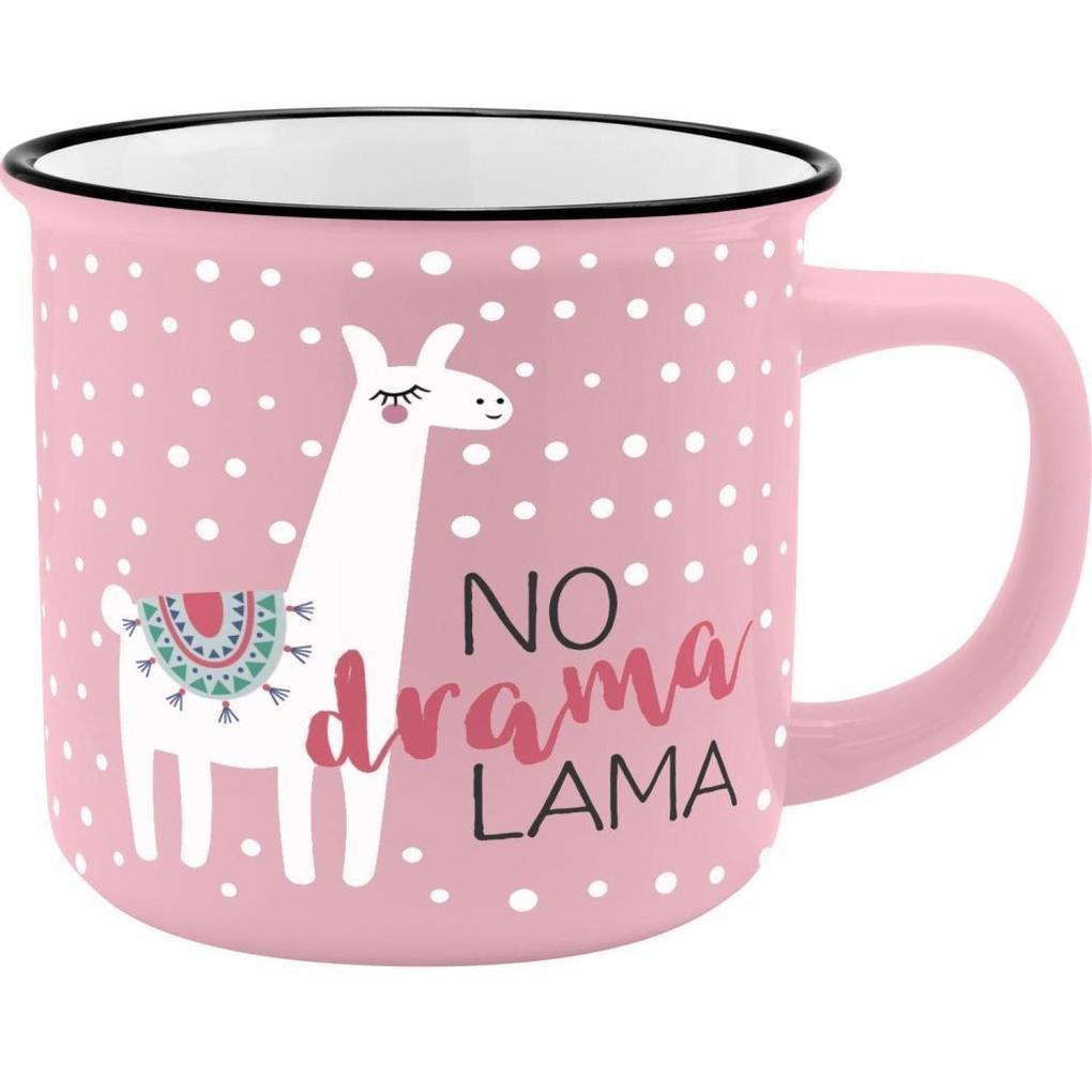 Gruss und Co 45784 Tasse mit Spruch Lama, New Bone China Porzellan, 35 cl