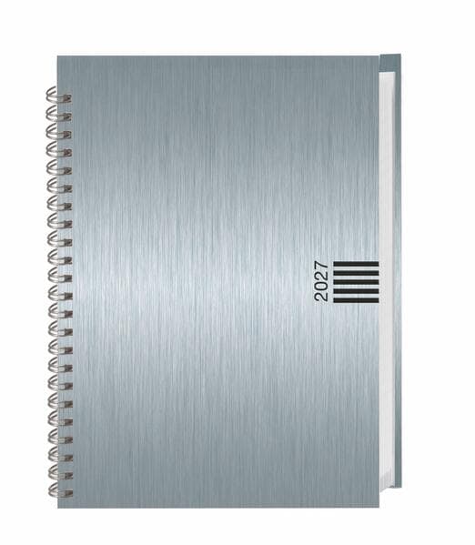 Wochen-Cheftimer A5, Alu silber 2027