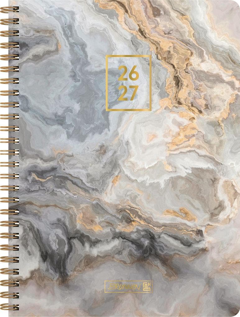 Schülerkalender Style 2026/2027 "Pastel Marble" | A5, Kunststoff
