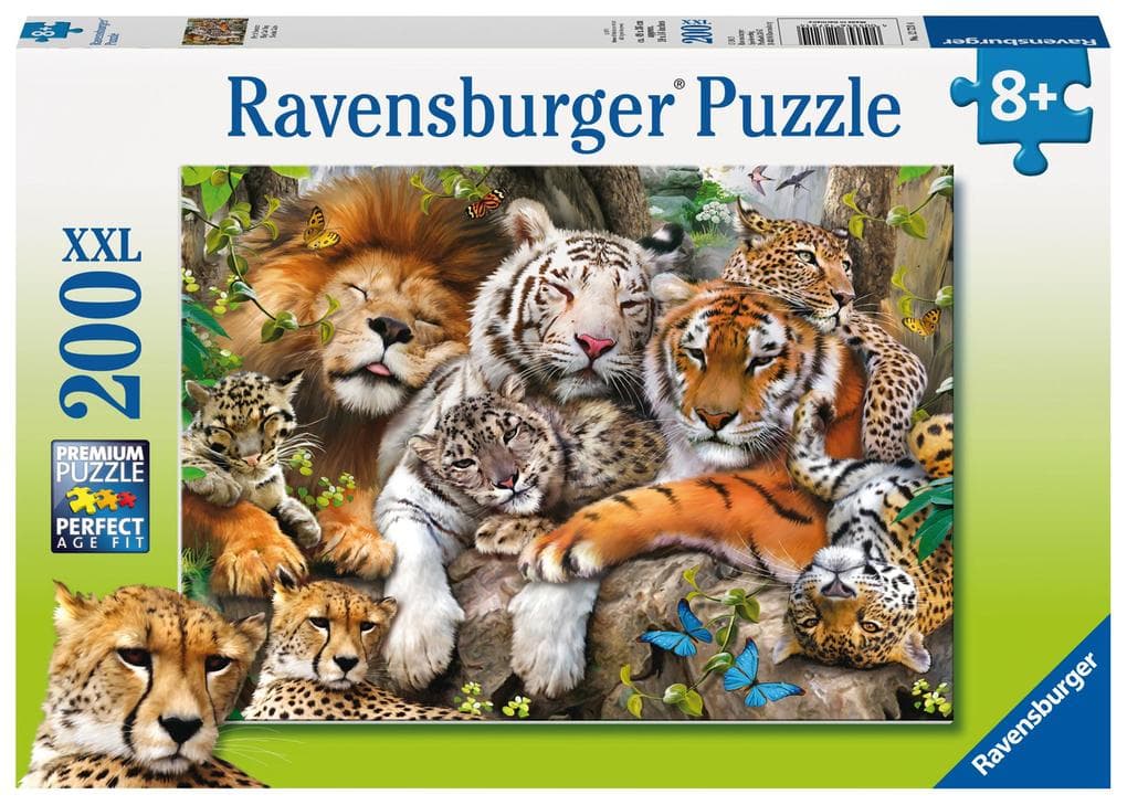 Schmusende Raubkatzen Puzzle 200 Teile