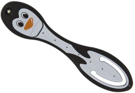 Flexilight Leselicht (Pinguin) | 2 in 1 Leselampe & Lesezeichen | Geschenk für Leser, Buchliebhaber | Deutsche Ausgabe