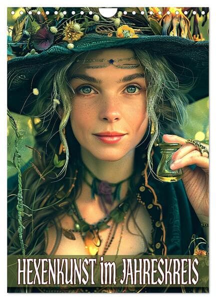Hexenkunst im Jahreskreis (Wandkalender 2026 DIN A4 hoch), CALVENDO Monatskalender