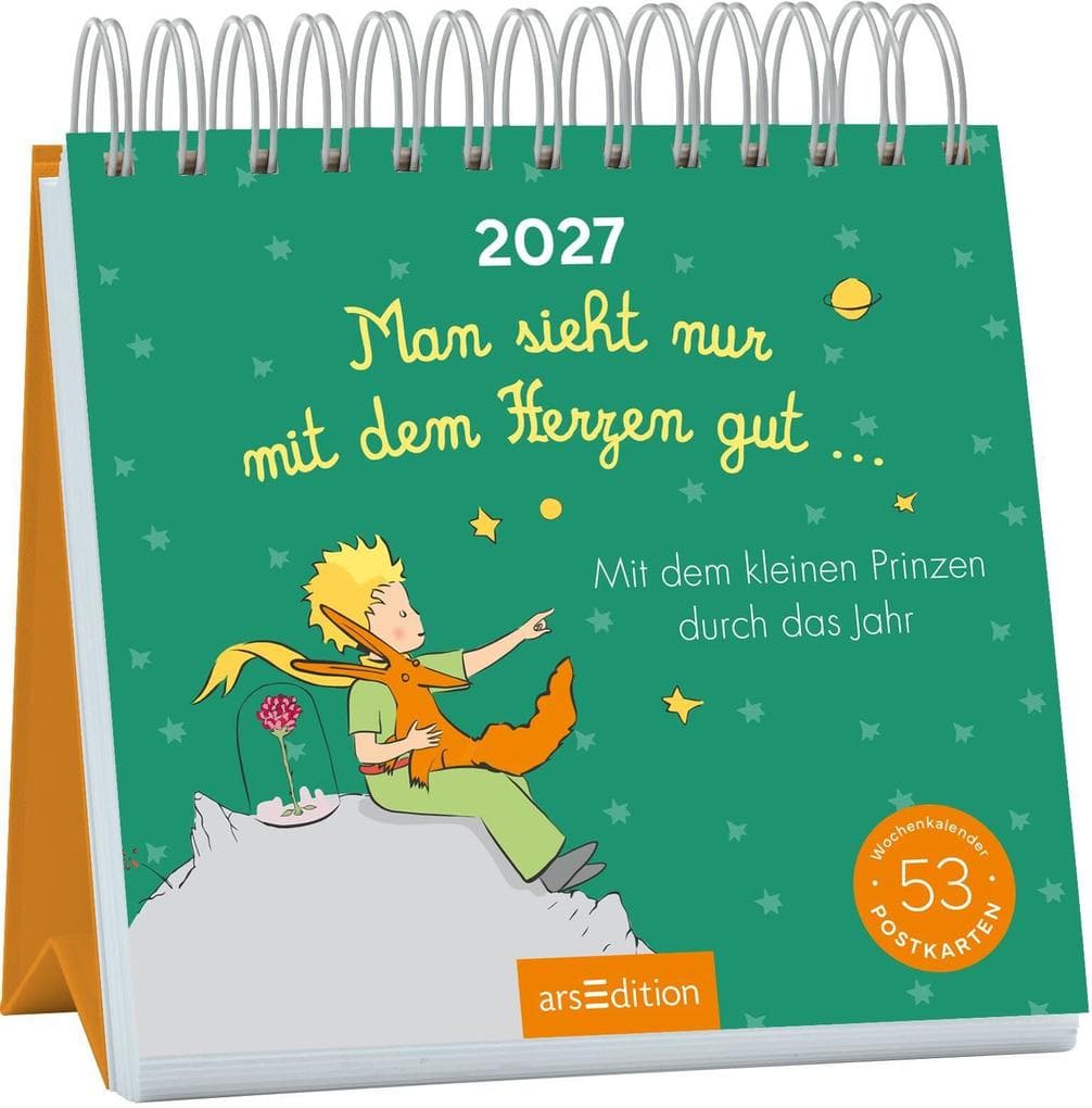 Postkartenkalender Man sieht nur mit dem Herzen gut ... 2027