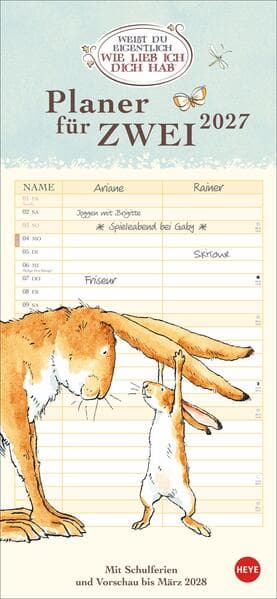 Weißt du eigentlich, wie lieb ich dich hab? Planer für zwei 2027