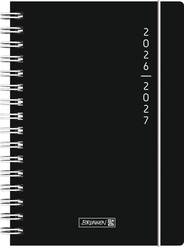 Schülerkalender 2026/2027 "Plain Black" | A5, Kunststoff