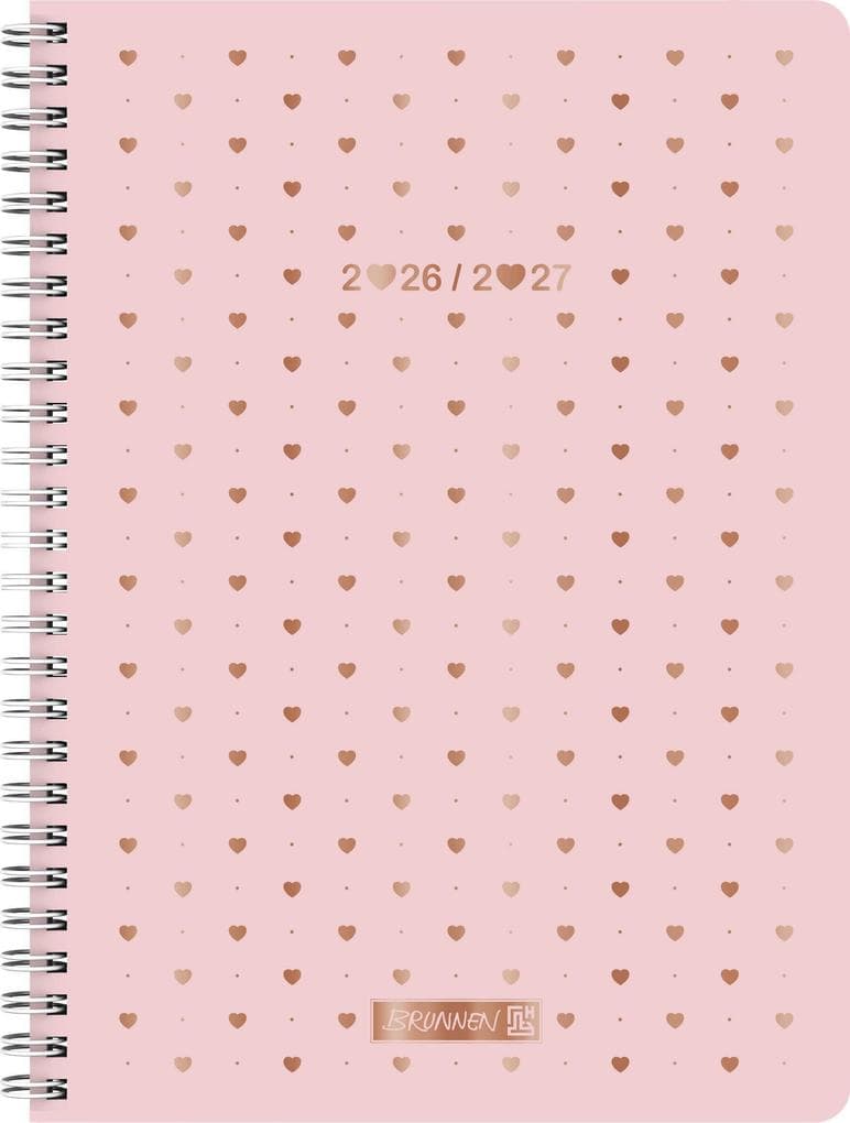 Schülerkalender Style 2026/2027 "Pretty Pink" | A5, Kunststoff